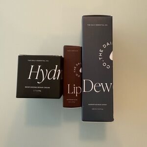 NIB The Daily Essential Co. Bundle - Hydrate, Dew Over, Lip Oil